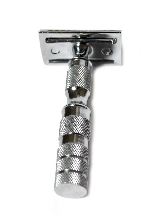 Classic Samurai CS-205 Classic Samurai Travel Double Edge Safety Razor Chrome Plated with Free Leather Case - Image 4